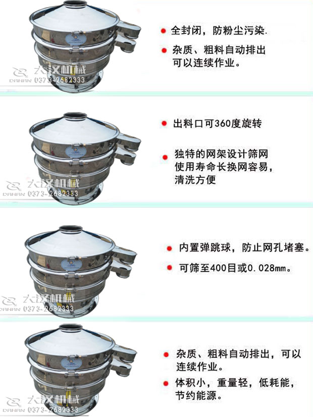 全不銹鋼振動篩特點 全不銹鋼振動篩特點